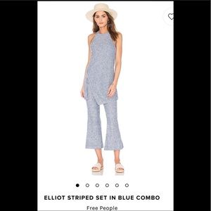NWOT Free People striped Set combo in Elliot Blue